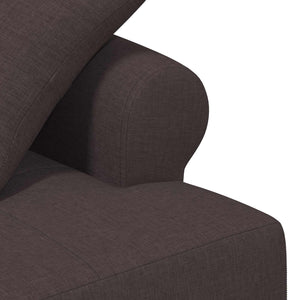 Love seat με κουμπιά Σκούρο Καφέ 120 x 65 x 79 εκ Ύφασμα - Pakobazaar