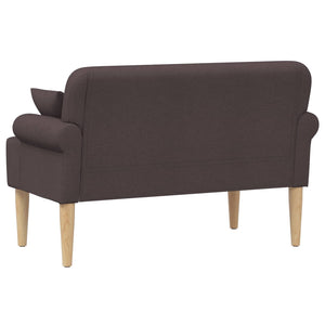 Love seat με κουμπιά Σκούρο Καφέ 120 x 65 x 79 εκ Ύφασμα - Pakobazaar