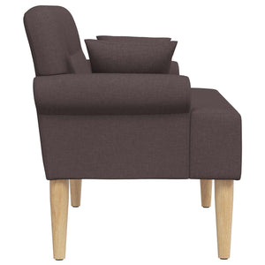 Love seat με κουμπιά Σκούρο Καφέ 120 x 65 x 79 εκ Ύφασμα - Pakobazaar