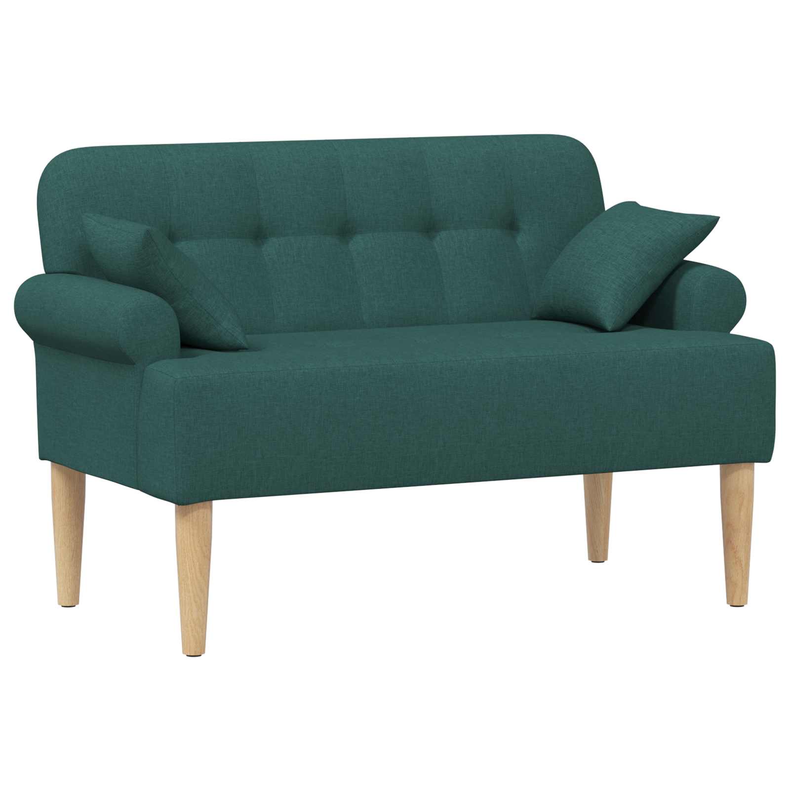 Love seat με κουμπιά Σκούρο Πράσινο 120 x 65 x 79 εκ Ύφασμα - Pakobazaar