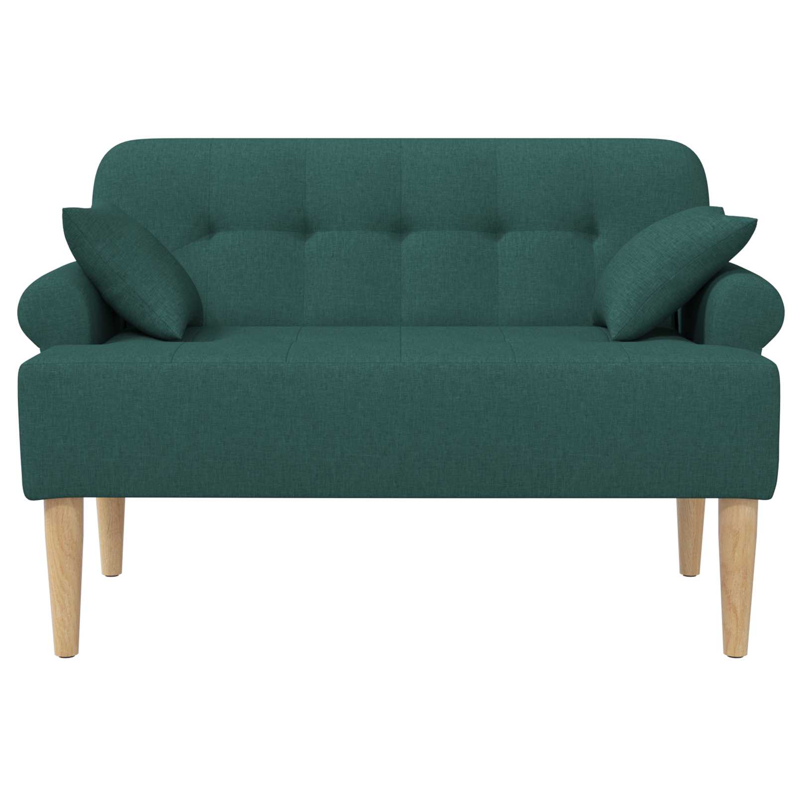 Love seat με κουμπιά Σκούρο Πράσινο 120 x 65 x 79 εκ Ύφασμα - Pakobazaar