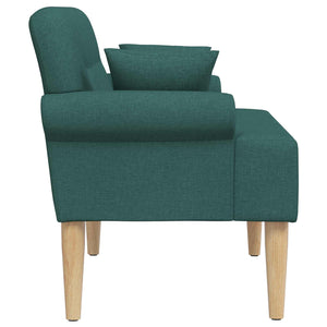Love seat με κουμπιά Σκούρο Πράσινο 120 x 65 x 79 εκ Ύφασμα - Pakobazaar
