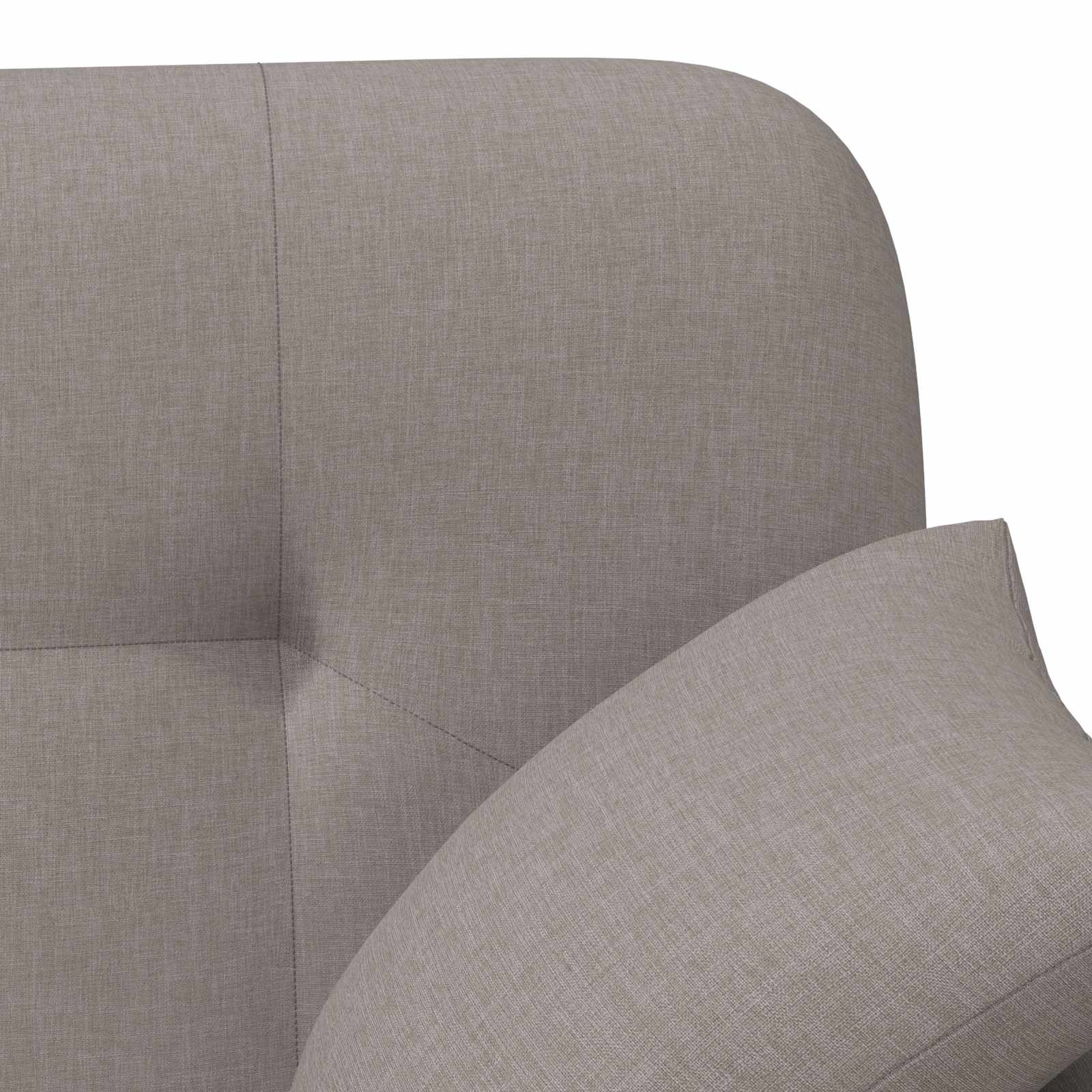 Love seat με κουμπιά Taupe 120 x 65 x 79 εκ Ύφασμα - Pakobazaar