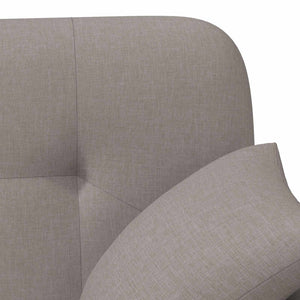Love seat με κουμπιά Taupe 120 x 65 x 79 εκ Ύφασμα - Pakobazaar