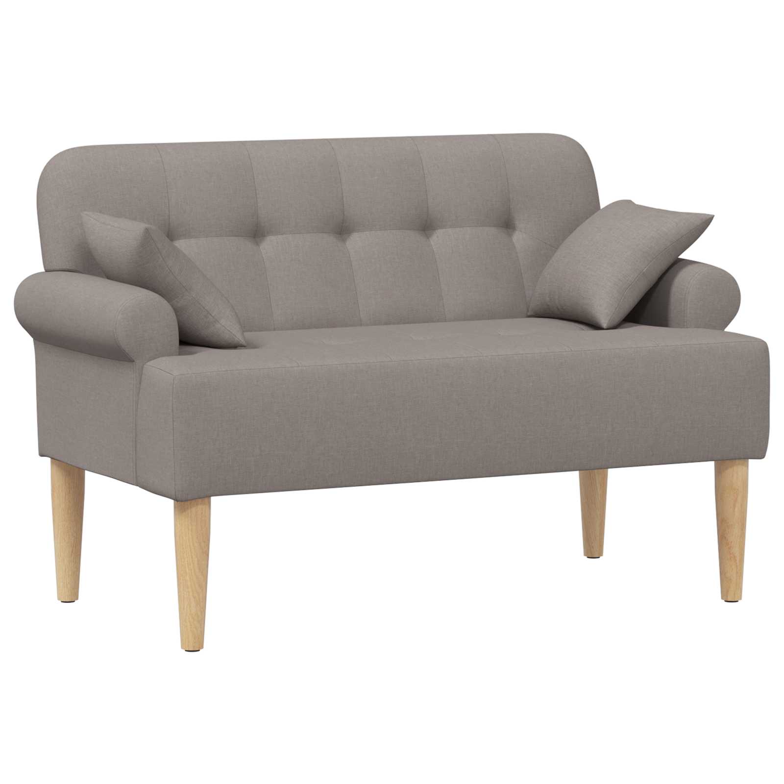 Love seat με κουμπιά Taupe 120 x 65 x 79 εκ Ύφασμα - Pakobazaar