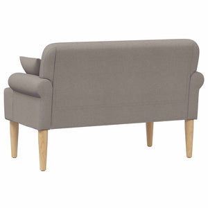 Love seat με κουμπιά Taupe 120 x 65 x 79 εκ Ύφασμα - Pakobazaar
