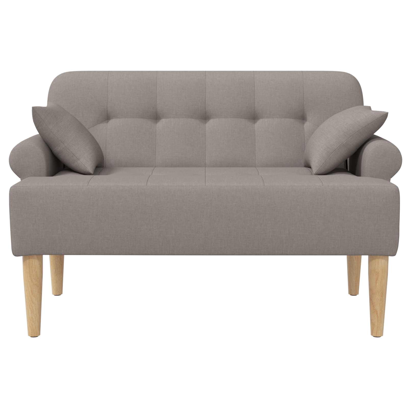 Love seat με κουμπιά Taupe 120 x 65 x 79 εκ Ύφασμα - Pakobazaar