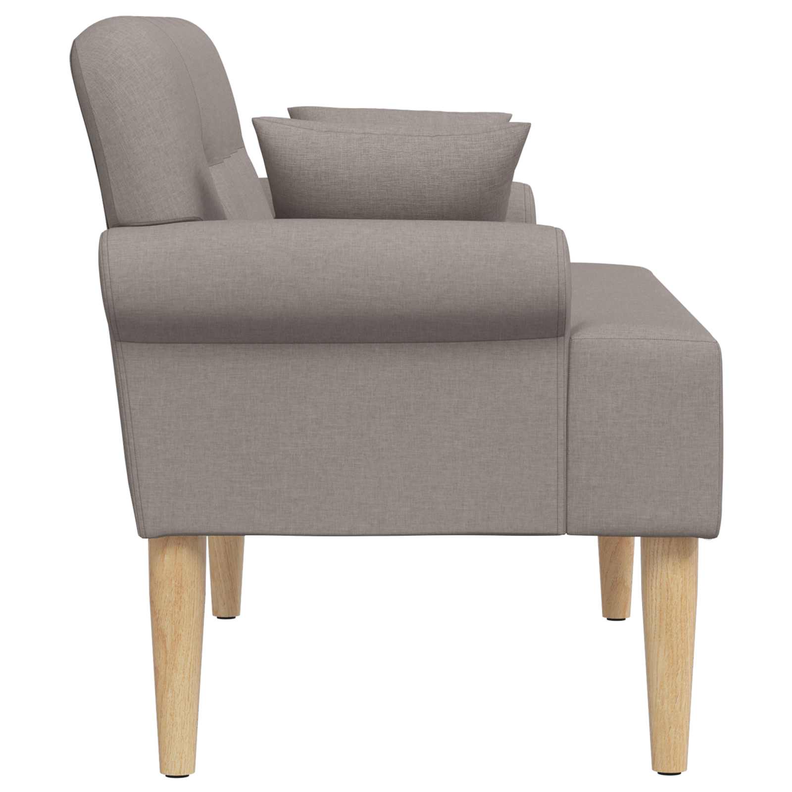 Love seat με κουμπιά Taupe 120 x 65 x 79 εκ Ύφασμα - Pakobazaar