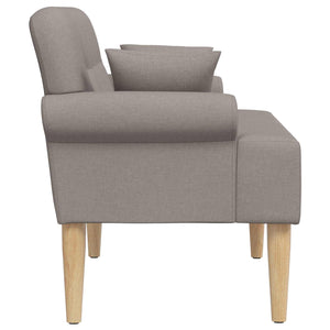 Love seat με κουμπιά Taupe 120 x 65 x 79 εκ Ύφασμα - Pakobazaar