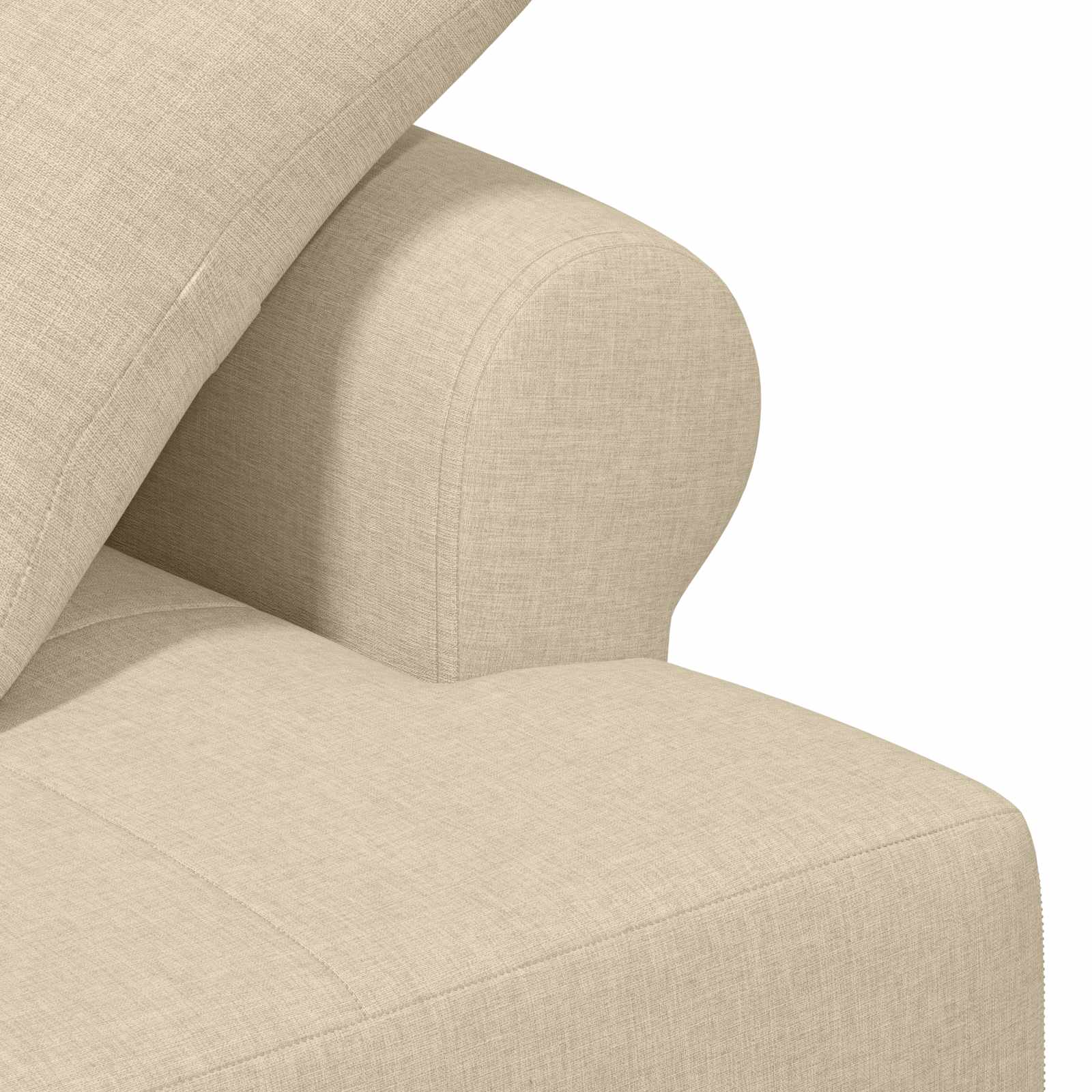 Love seat με κουμπιά Κρεμ 120 x 65 x 79 εκ Ύφασμα - Pakobazaar