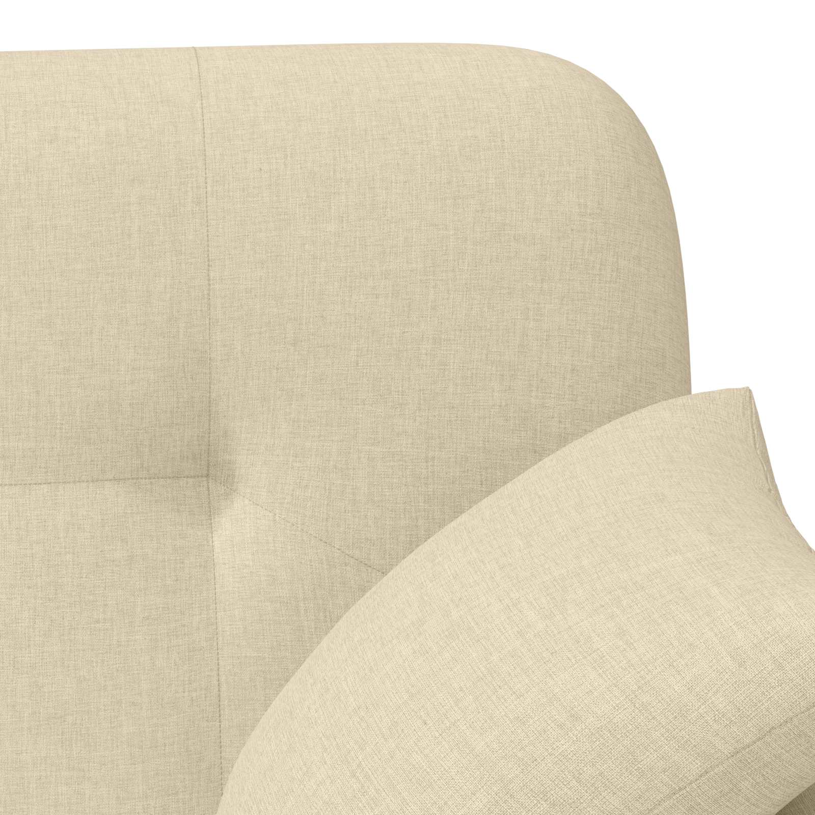 Love seat με κουμπιά Κρεμ 120 x 65 x 79 εκ Ύφασμα - Pakobazaar