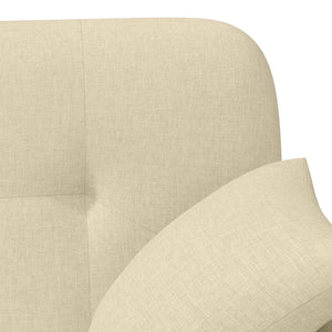 Love seat με κουμπιά Κρεμ 120 x 65 x 79 εκ Ύφασμα - Pakobazaar