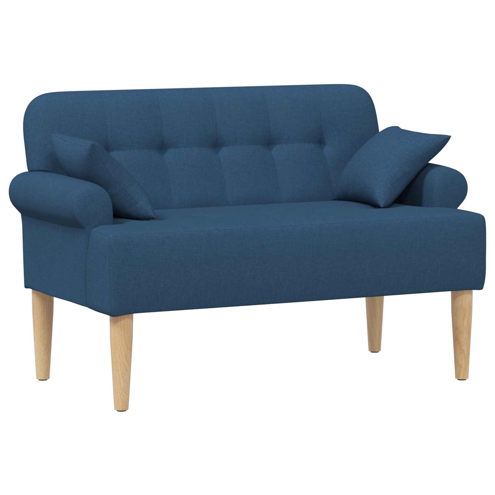 Love seat με κουμπιά Μπλε 120 x 65 x 79 εκ Ύφασμα - Pakobazaar
