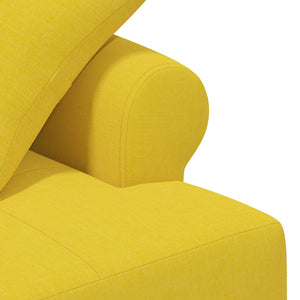 Love seat με κουμπιά Ανοιχτό Κίτρινο 120 x 65 x 79 εκ Ύφασμα - Pakobazaar