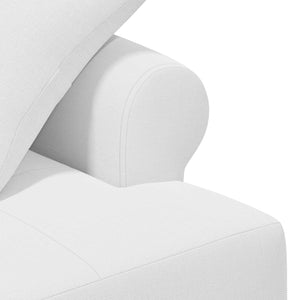 Love seat με κουμπιά Λευκό 120 x 65 x 79 εκ Ύφασμα - Pakobazaar