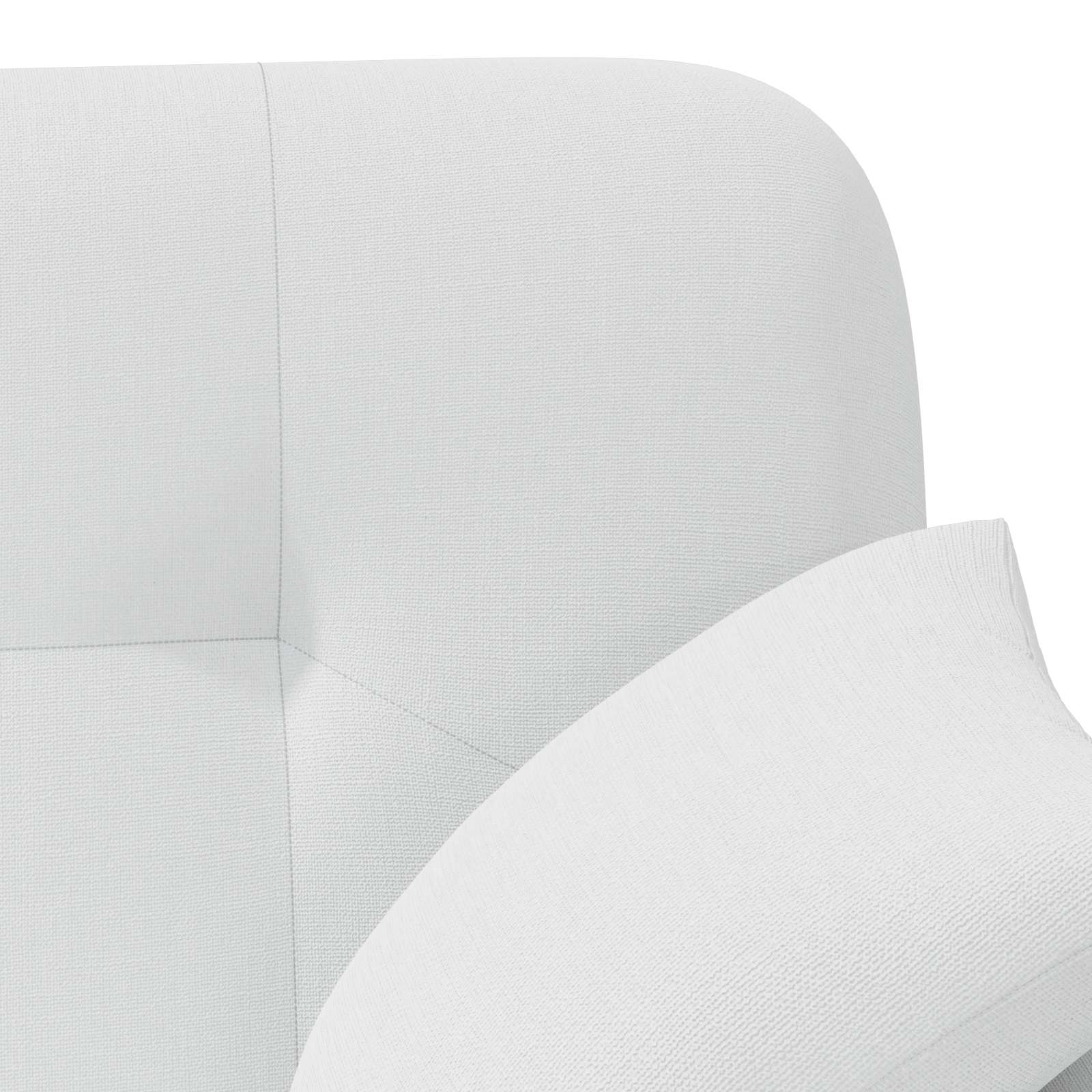 Love seat με κουμπιά Λευκό 120 x 65 x 79 εκ Ύφασμα - Pakobazaar