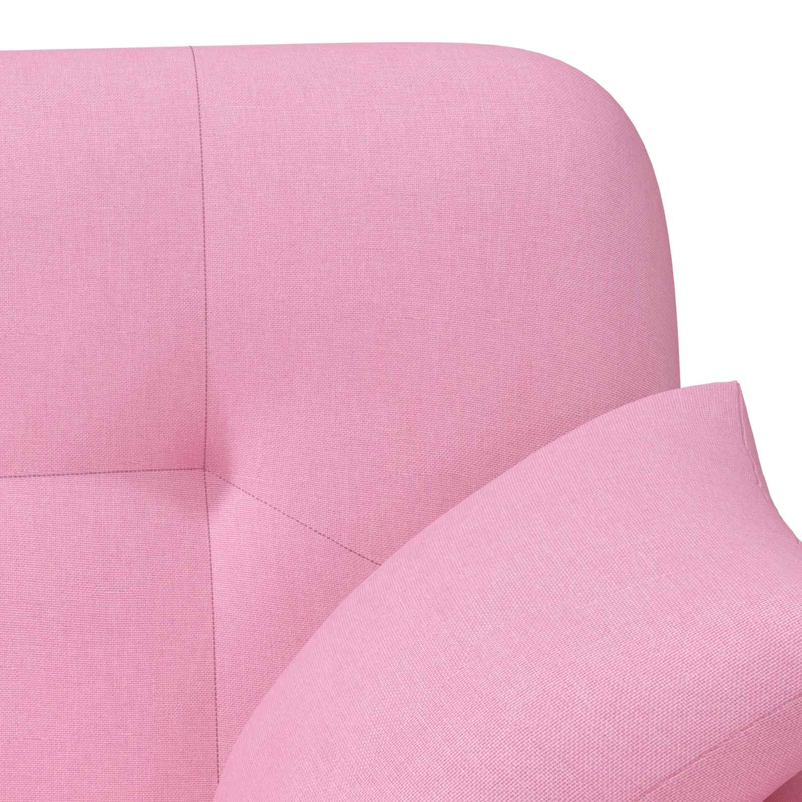 Love seat με κουμπιά Ροζ 120 x 65 x 79 εκ Ύφασμα - Pakobazaar