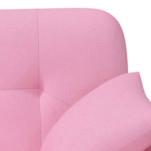 Love seat με κουμπιά Ροζ 120 x 65 x 79 εκ Ύφασμα - Pakobazaar