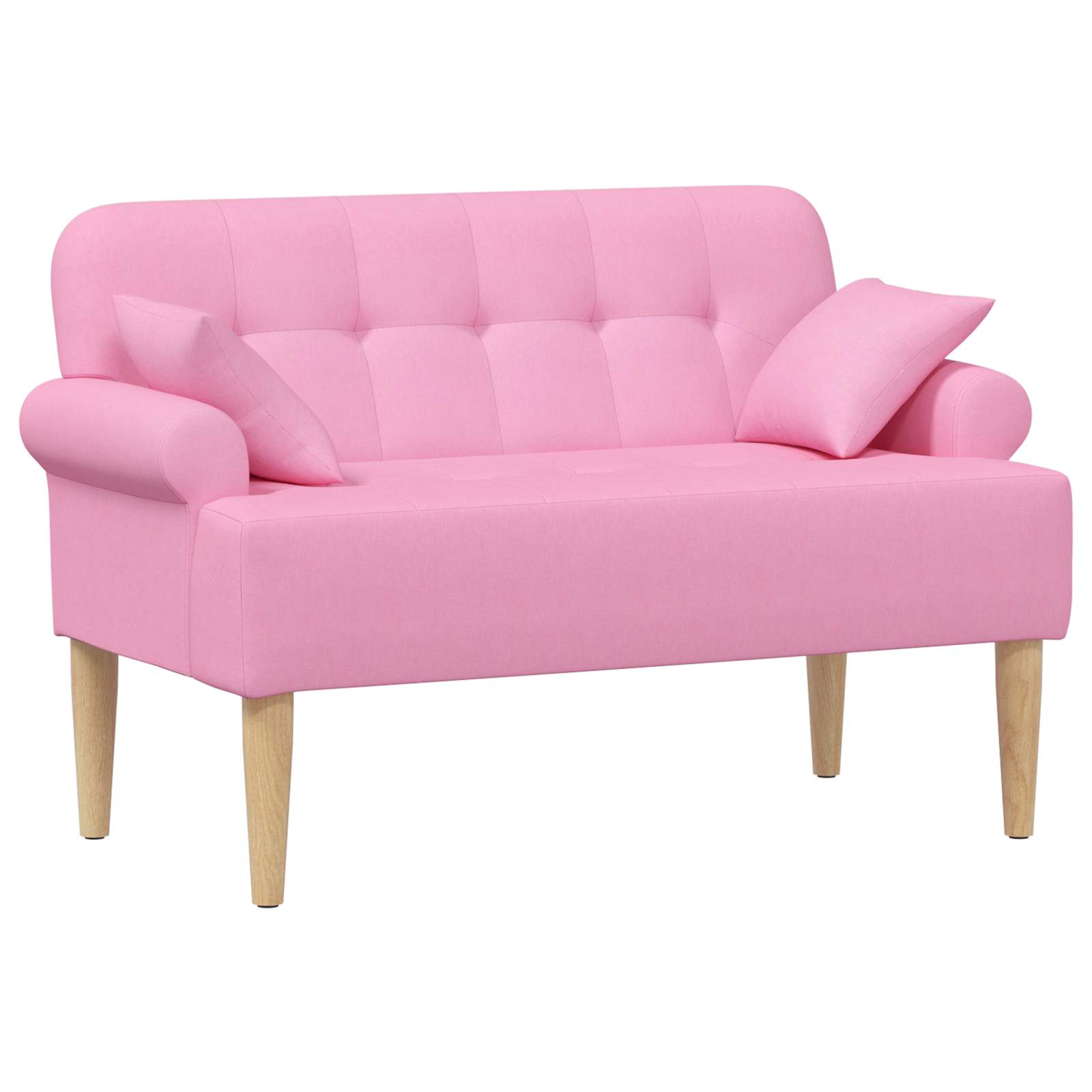Love seat με κουμπιά Ροζ 120 x 65 x 79 εκ Ύφασμα - Pakobazaar
