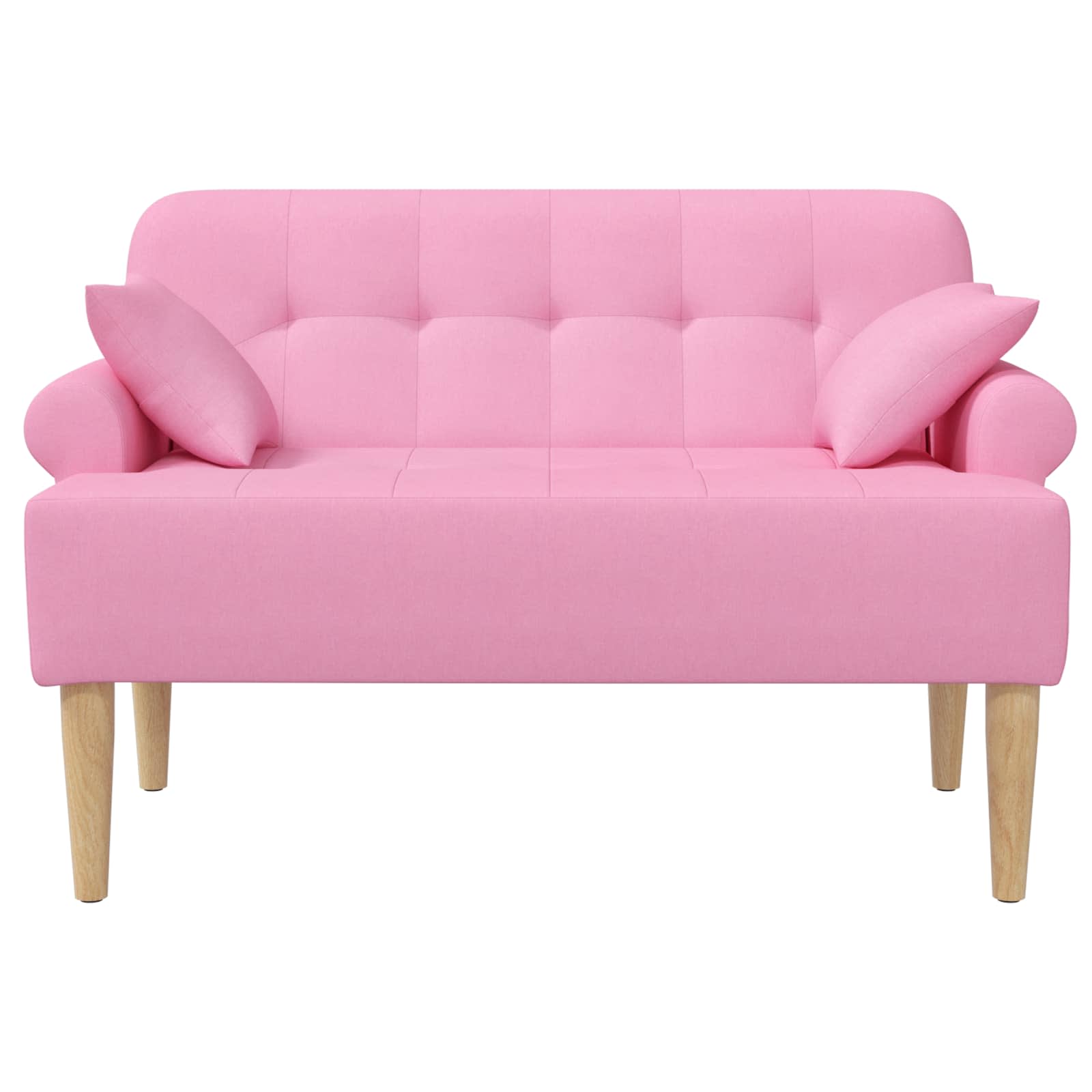 Love seat με κουμπιά Ροζ 120 x 65 x 79 εκ Ύφασμα - Pakobazaar