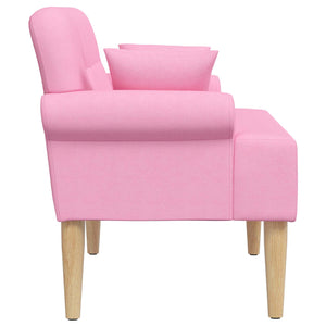 Love seat με κουμπιά Ροζ 120 x 65 x 79 εκ Ύφασμα - Pakobazaar