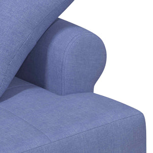 Love seat με κουμπιά Μπλε τζην 120 x 65 x 79 εκ Ύφασμα - Pakobazaar
