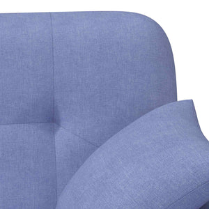 Love seat με κουμπιά Μπλε τζην 120 x 65 x 79 εκ Ύφασμα - Pakobazaar