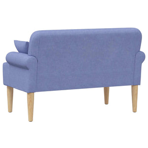 Love seat με κουμπιά Μπλε τζην 120 x 65 x 79 εκ Ύφασμα - Pakobazaar