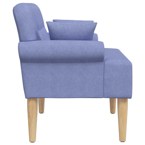 Love seat με κουμπιά Μπλε τζην 120 x 65 x 79 εκ Ύφασμα - Pakobazaar