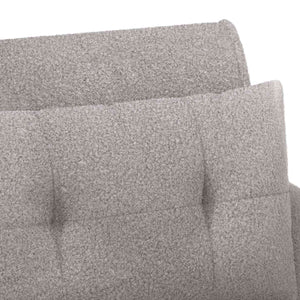 Love seat με κουμπιά Ανοιχτό γκρι 117 x 67 x 77 εκ. Μπουκλέ - Pakobazaar