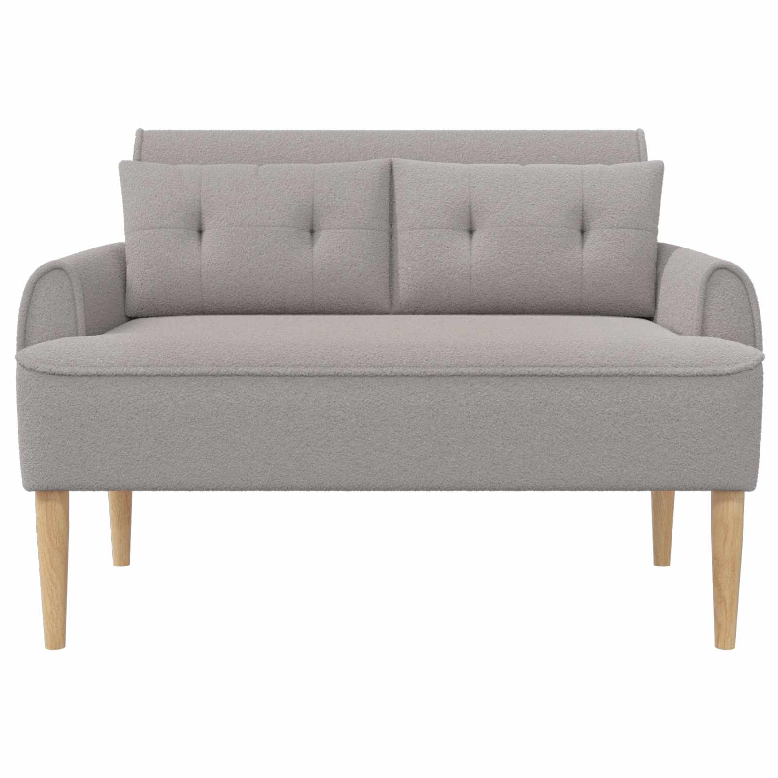 Love seat με κουμπιά Ανοιχτό γκρι 117 x 67 x 77 εκ. Μπουκλέ - Pakobazaar