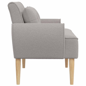 Love seat με κουμπιά Ανοιχτό γκρι 117 x 67 x 77 εκ. Μπουκλέ - Pakobazaar