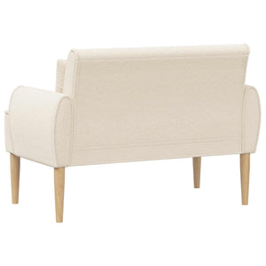 Love seat με κουμπιά Κρεμ 117 x 67 x 77 εκ. Μπουκλέ - Pakobazaar