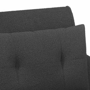 Love seat με κουμπιά Σκούρο Γκρι 117 x 67 x 77 εκ. Μπουκλέ - Pakobazaar