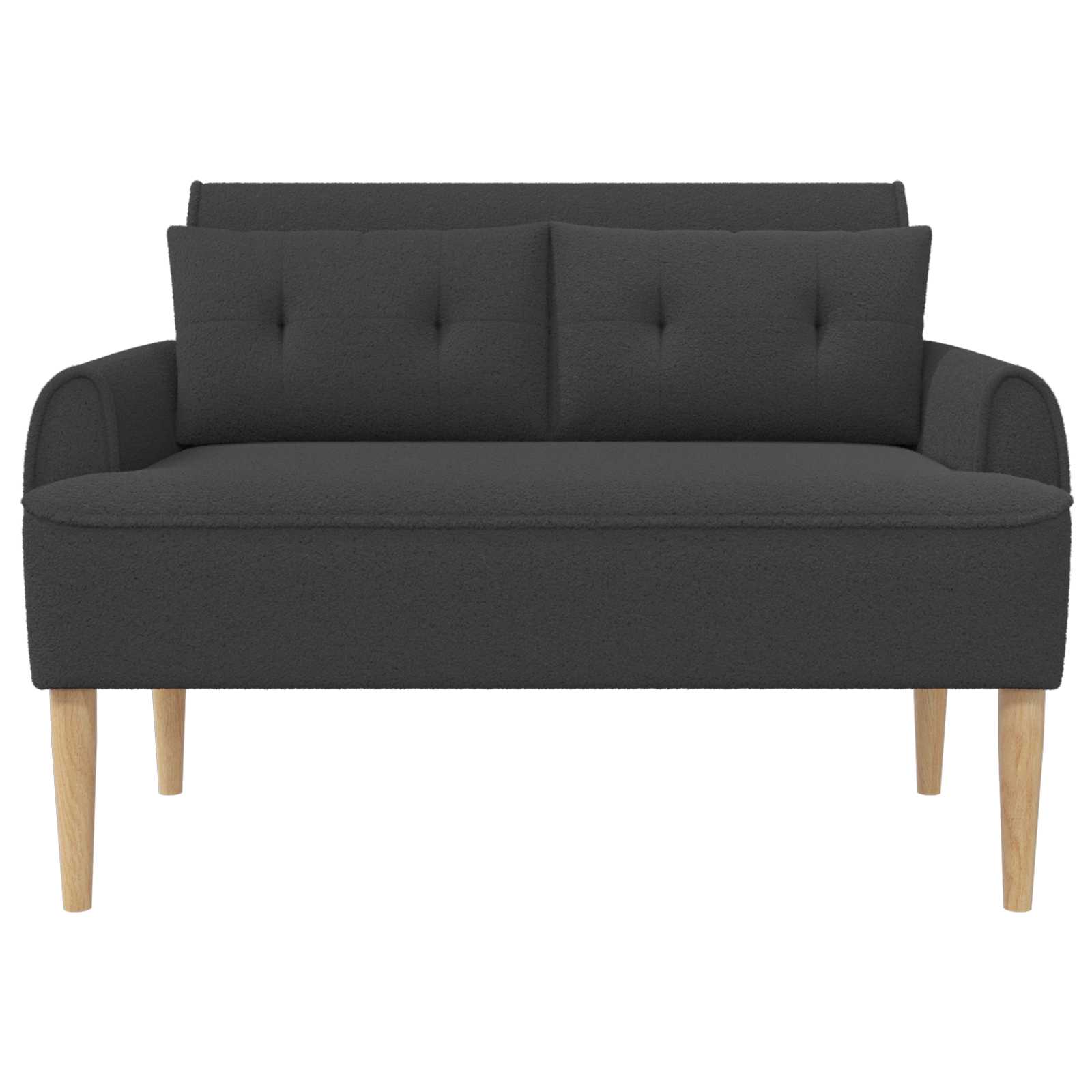 Love seat με κουμπιά Σκούρο Γκρι 117 x 67 x 77 εκ. Μπουκλέ - Pakobazaar