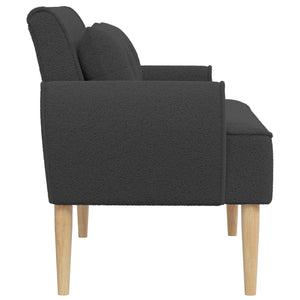Love seat με κουμπιά Σκούρο Γκρι 117 x 67 x 77 εκ. Μπουκλέ - Pakobazaar