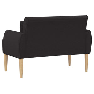 Love seat με κουμπιά Μαύρο 117 x 67 x 77 εκ. Μπουκλέ - Pakobazaar