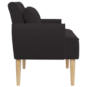 Love seat με κουμπιά Μαύρο 117 x 67 x 77 εκ. Μπουκλέ - Pakobazaar