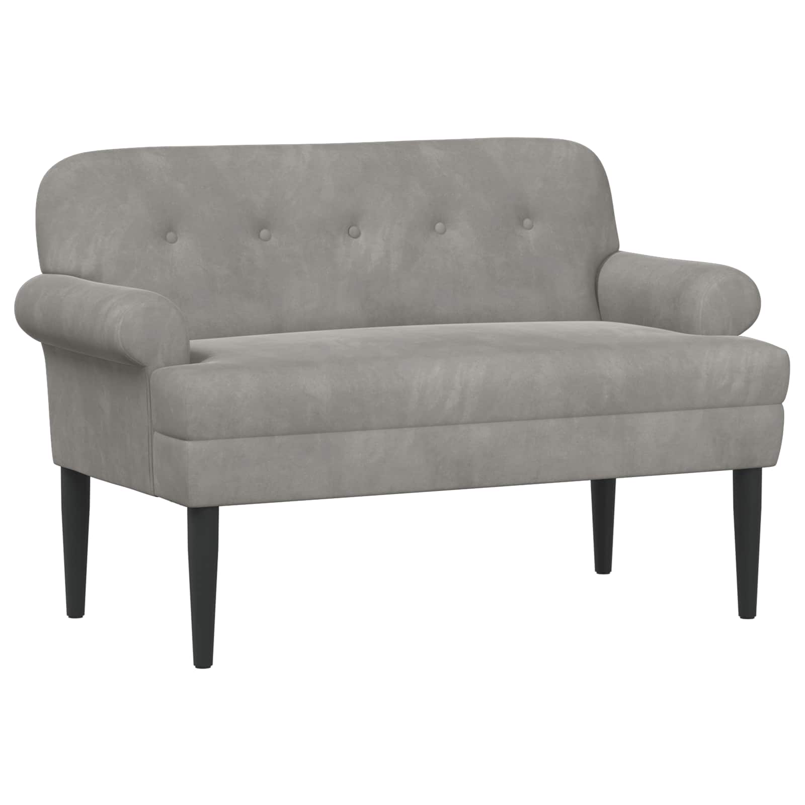 Love seat με κουμπιά Ανοιχτό γκρι 120 x 66 x 78 εκ. Βελούδο - Pakobazaar