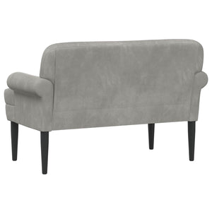 Love seat με κουμπιά Ανοιχτό γκρι 120 x 66 x 78 εκ. Βελούδο - Pakobazaar