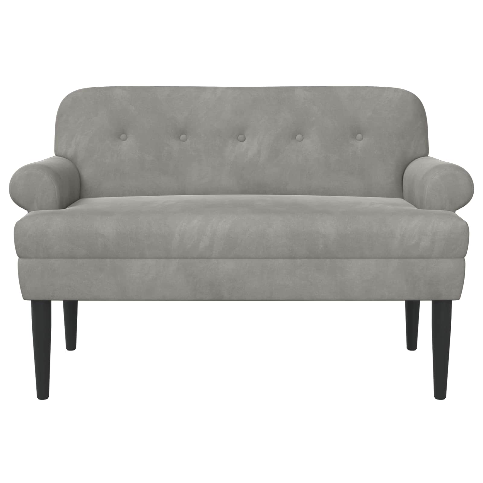 Love seat με κουμπιά Ανοιχτό γκρι 120 x 66 x 78 εκ. Βελούδο - Pakobazaar