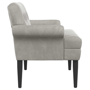Love seat με κουμπιά Ανοιχτό γκρι 120 x 66 x 78 εκ. Βελούδο - Pakobazaar