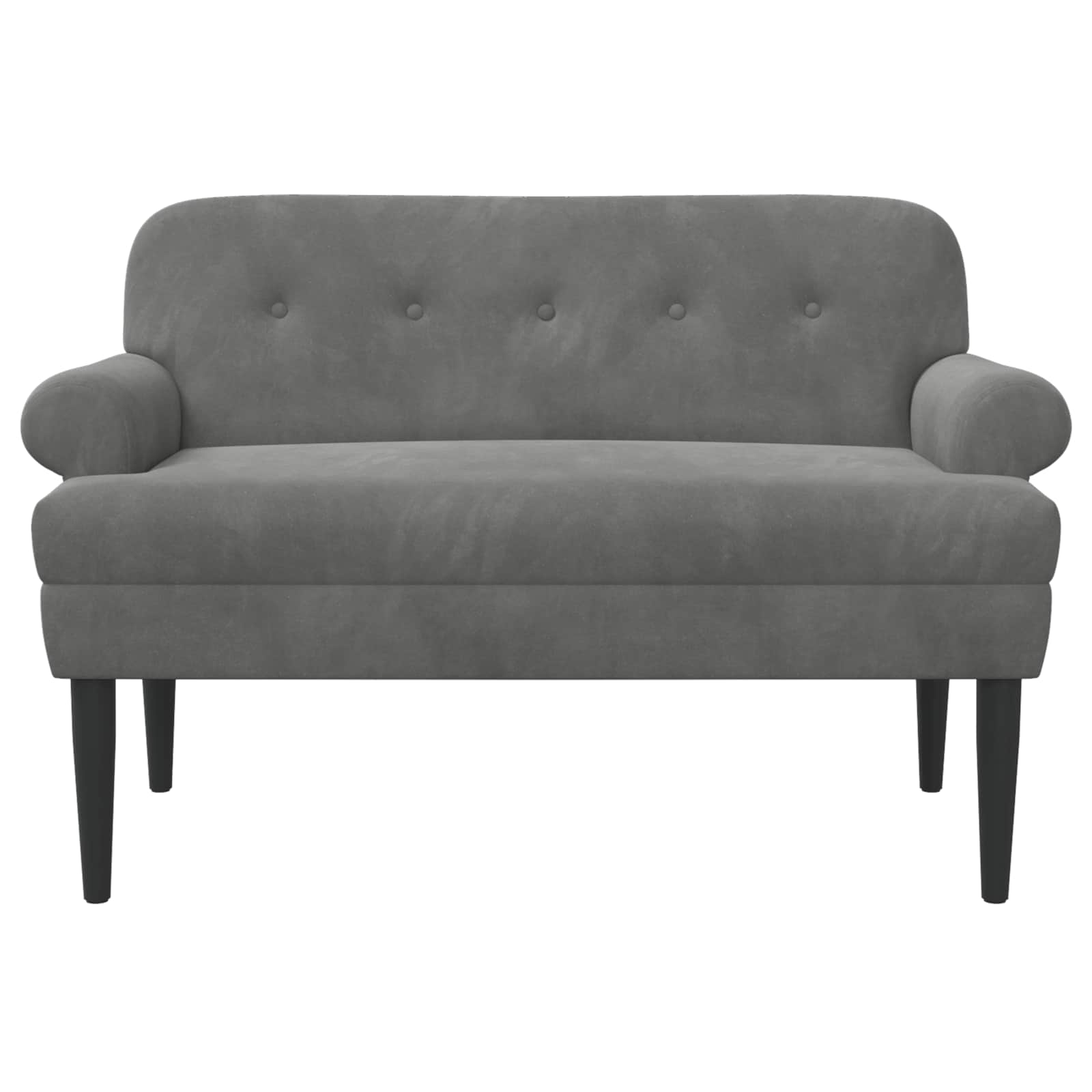 Love seat με κουμπιά Σκούρο Γκρι 120 x 66 x 78 εκ. Βελούδο - Pakobazaar
