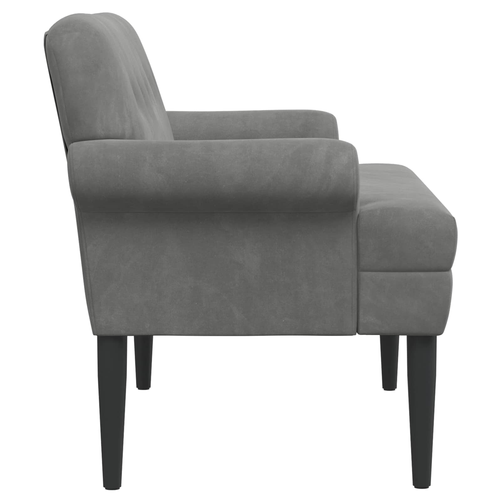 Love seat με κουμπιά Σκούρο Γκρι 120 x 66 x 78 εκ. Βελούδο - Pakobazaar