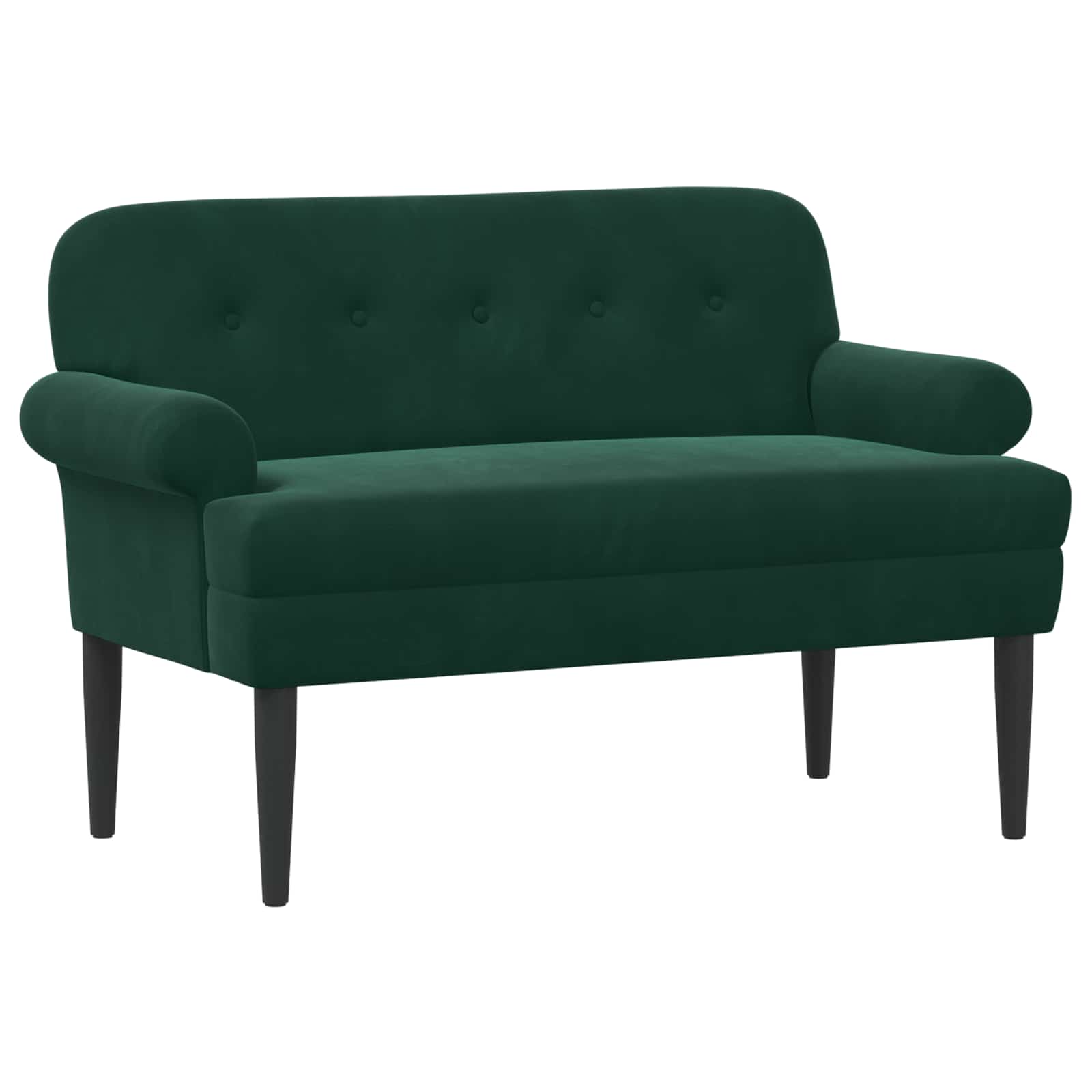Love seat με κουμπιά Σκούρο Πράσινο 120 x 66 x 78 εκ. Βελούδο - Pakobazaar
