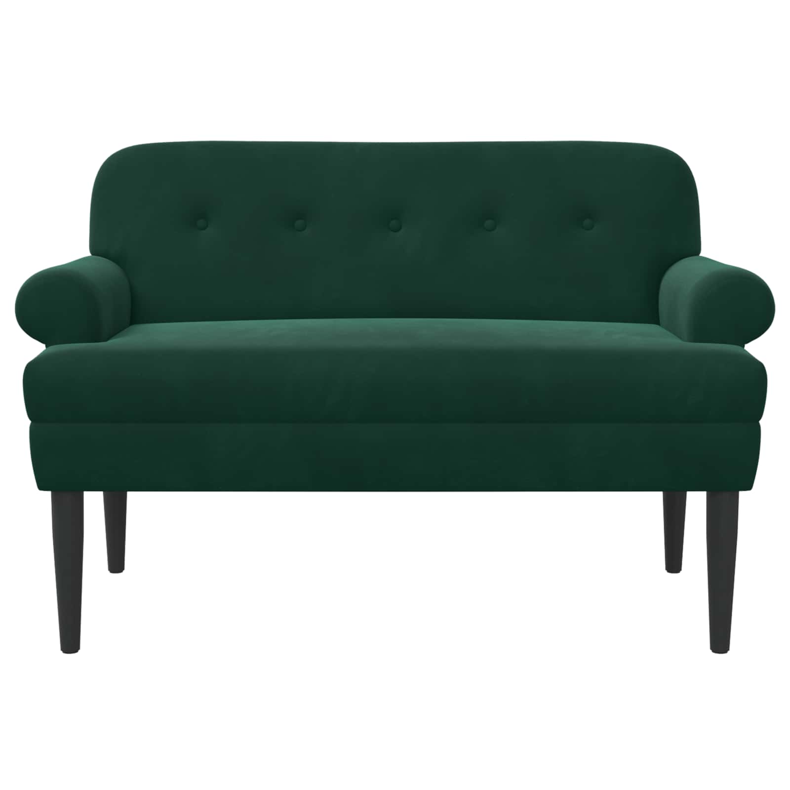 Love seat με κουμπιά Σκούρο Πράσινο 120 x 66 x 78 εκ. Βελούδο - Pakobazaar