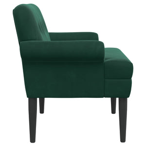 Love seat με κουμπιά Σκούρο Πράσινο 120 x 66 x 78 εκ. Βελούδο - Pakobazaar