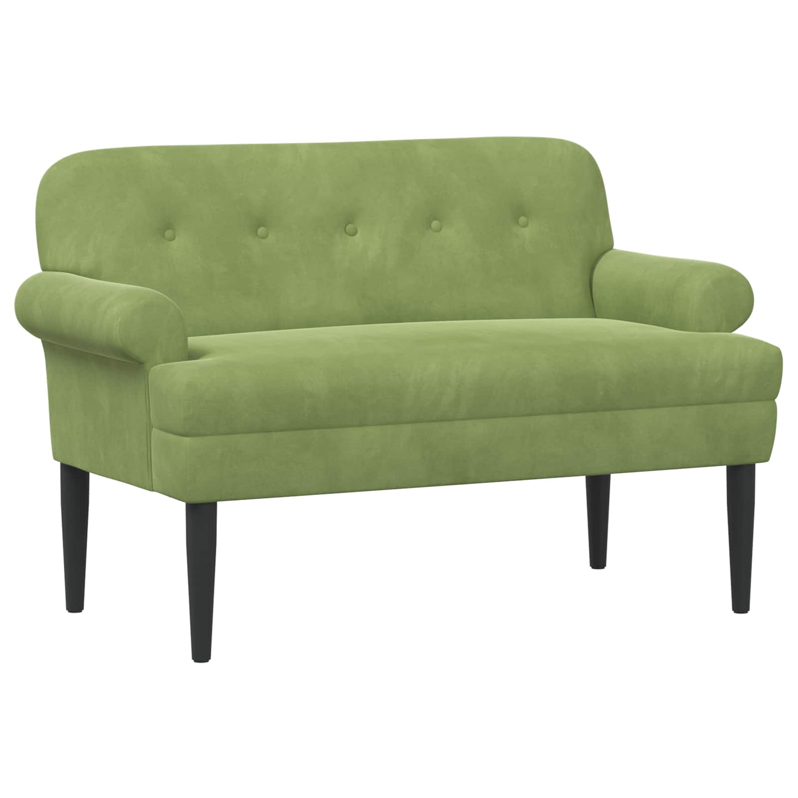 Love seat με κουμπιά Ανοιχτό Πράσινο 120 x 66 x 78 εκ. Βελούδο - Pakobazaar