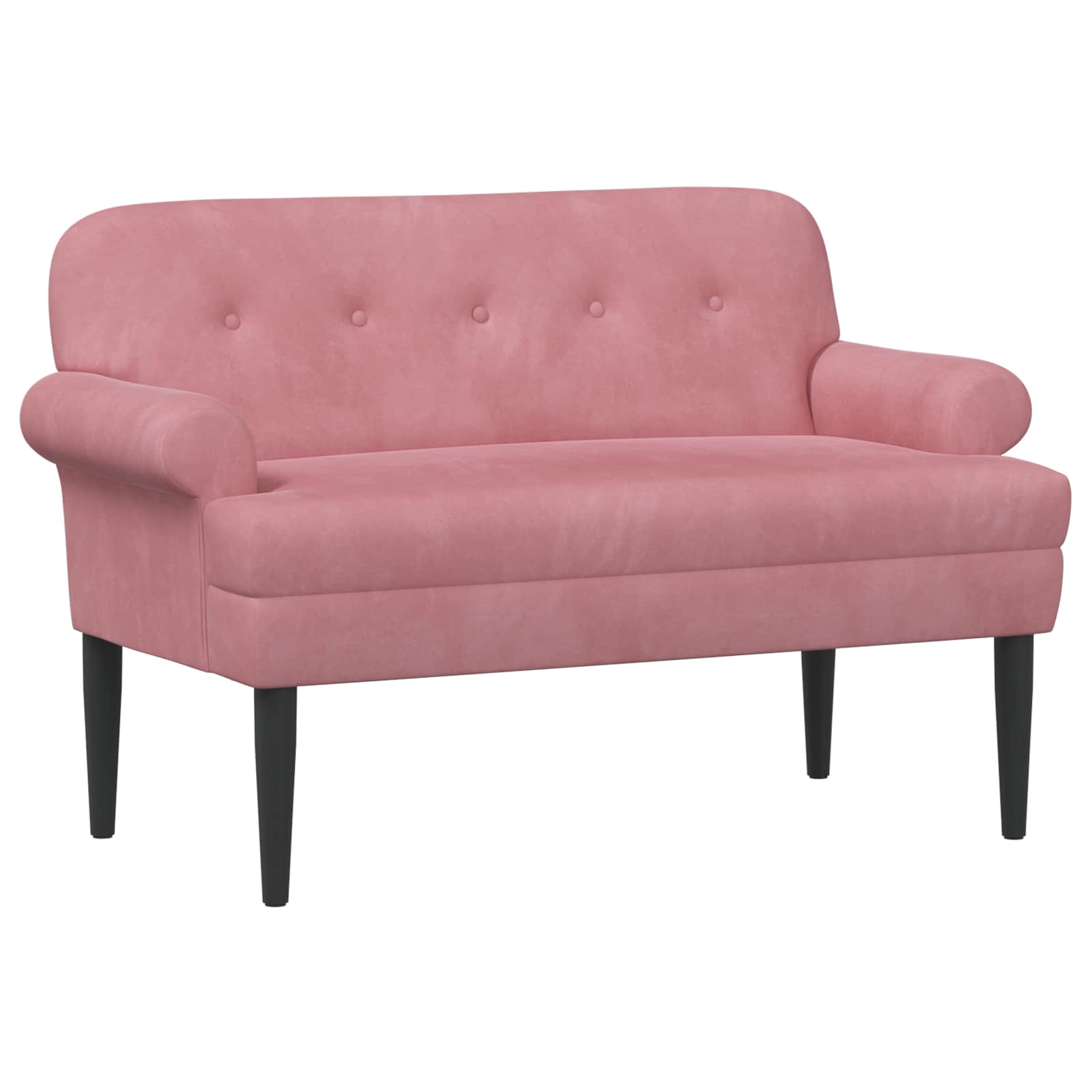 Love seat με κουμπιά Ροζ 120 x 66 x 78 εκ. Βελούδο - Pakobazaar