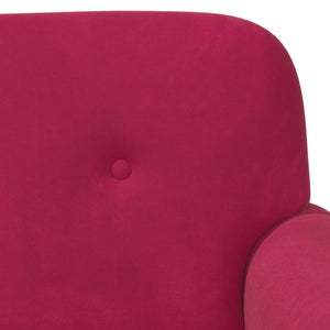 Love seat με κουμπιά Κόκκινο 120 x 66 x 78 εκ. Βελούδο - Pakobazaar
